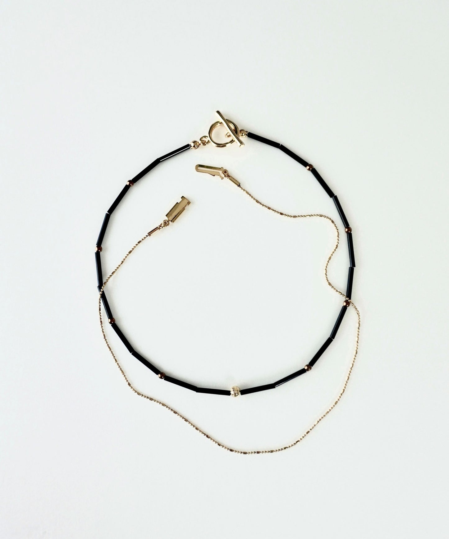 bamboo & chain necklace