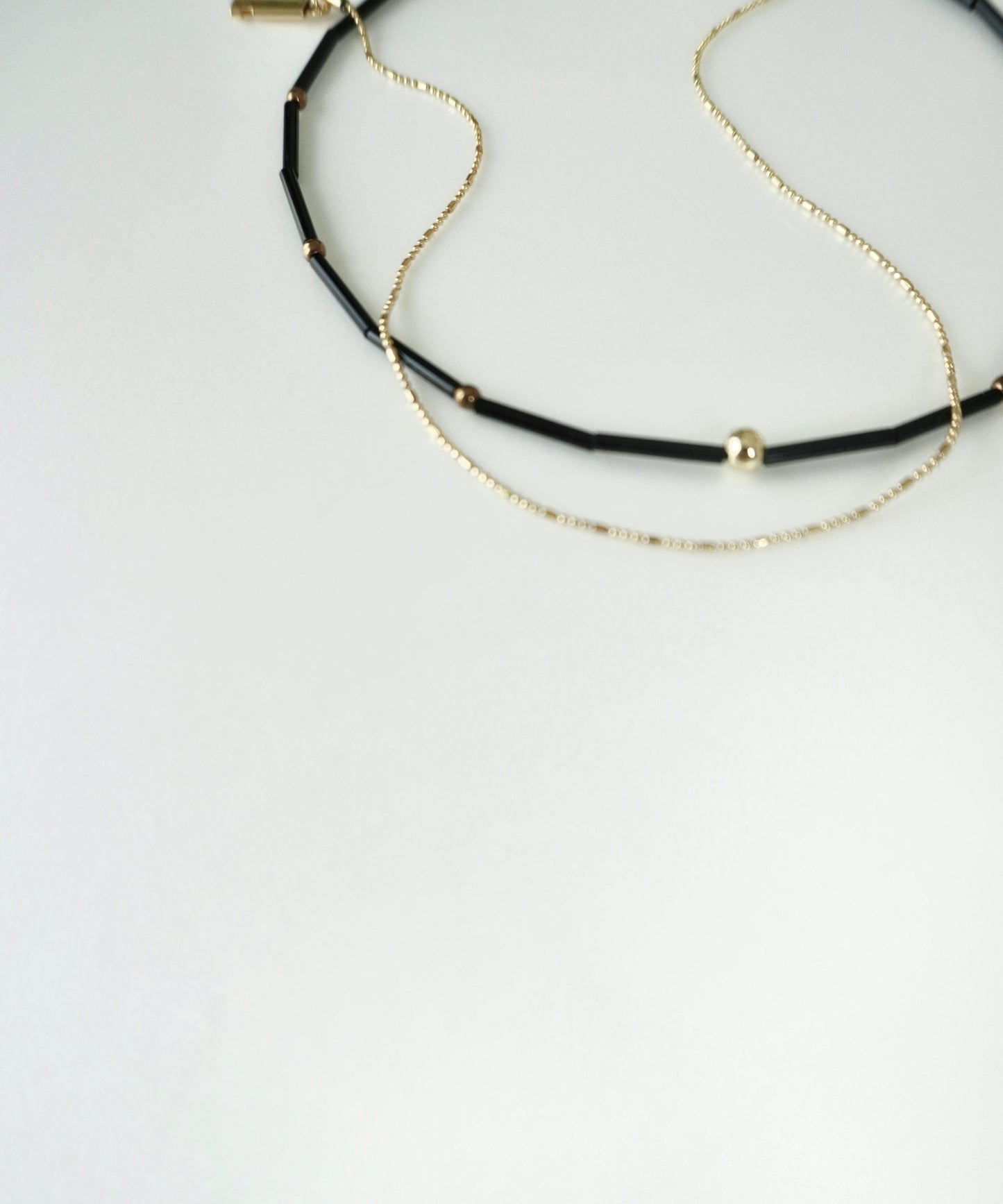 bamboo & chain necklace