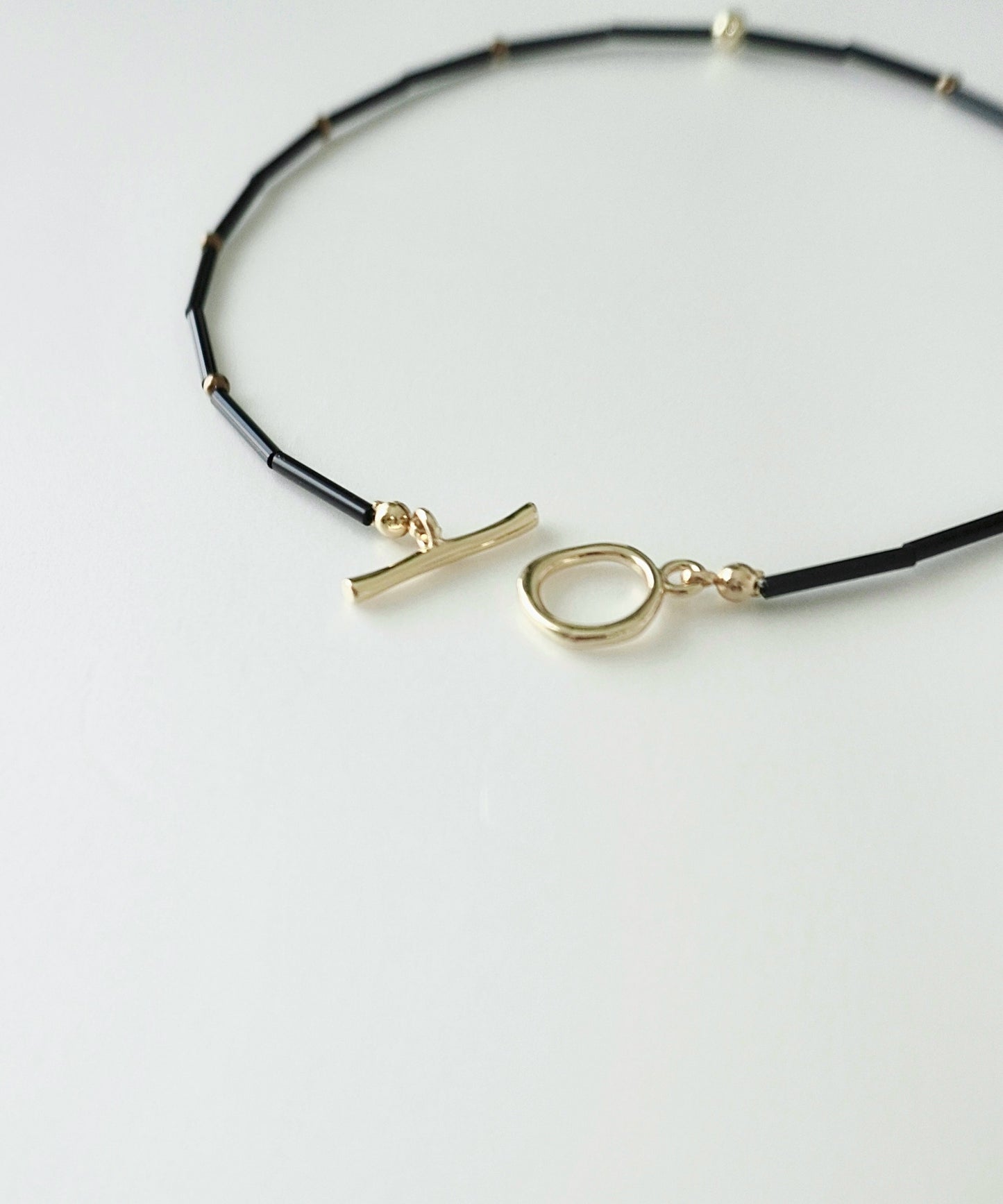 bamboo & chain necklace