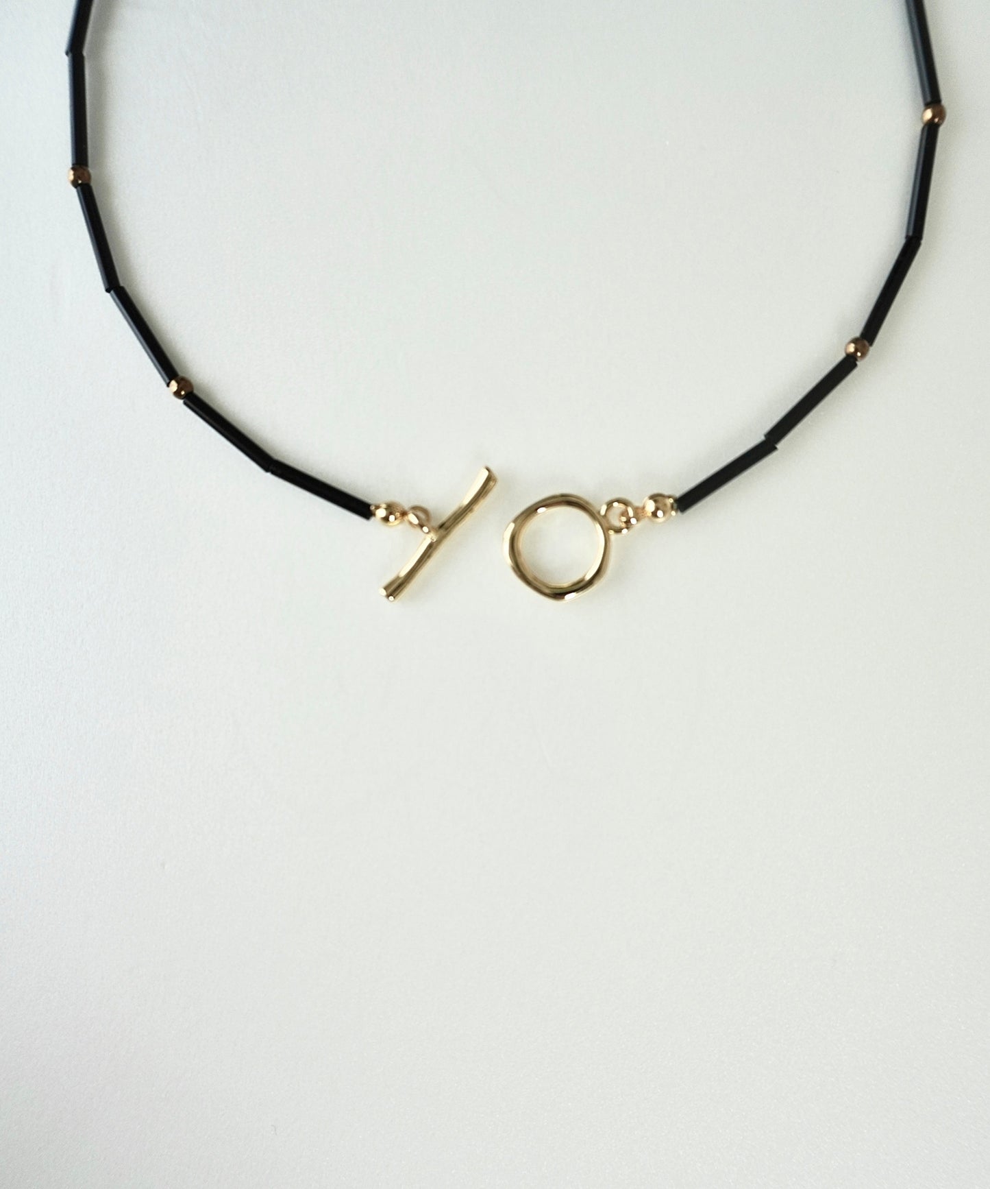 bamboo & chain necklace