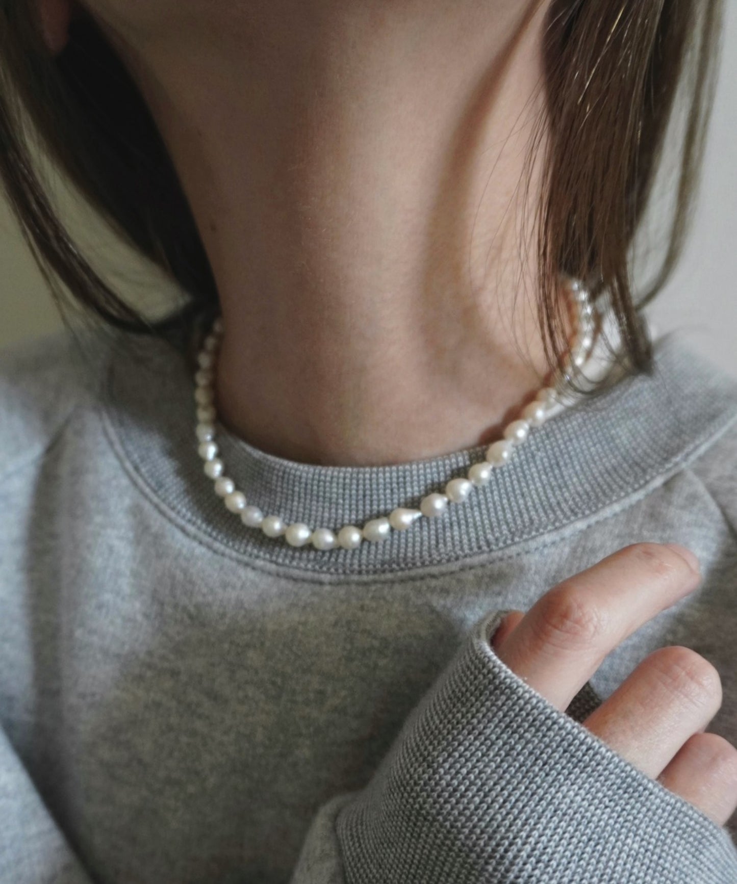 dewdrop pearl necklace