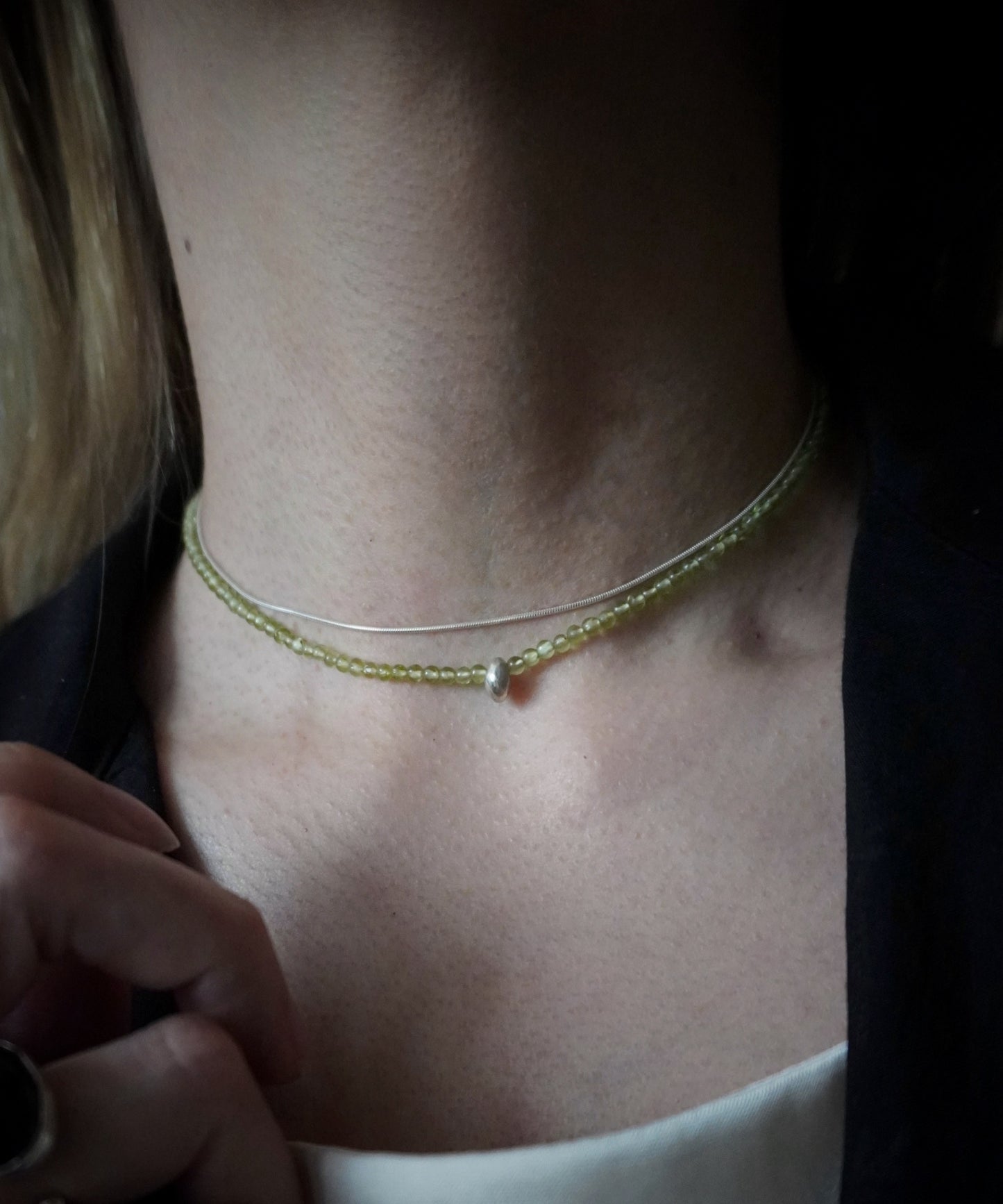tsubomi stone necklace
