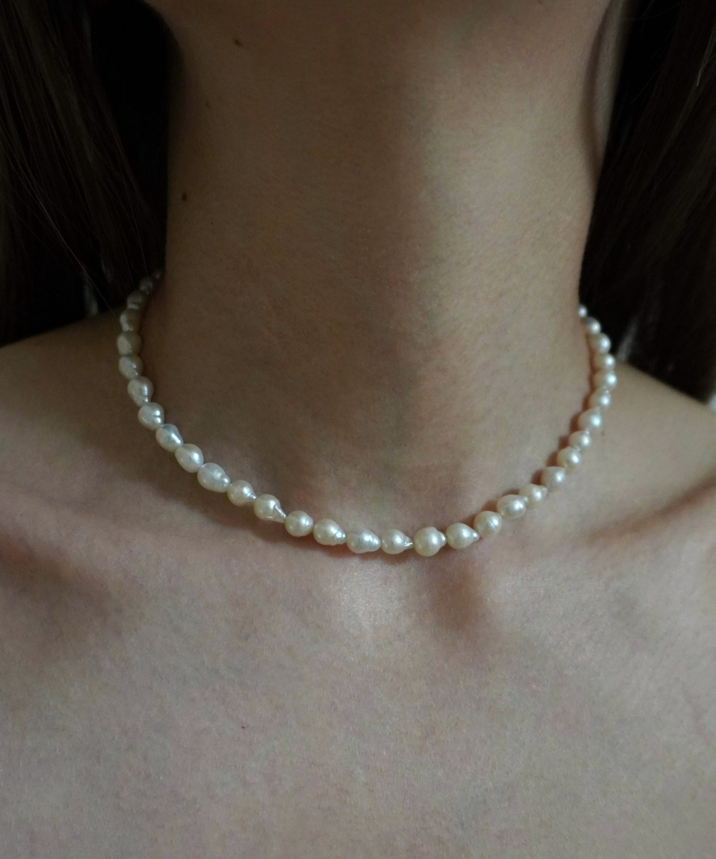 dewdrop pearl necklace