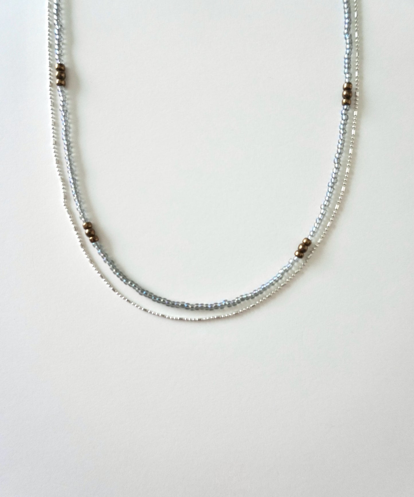 tiny beads & chain necklaces