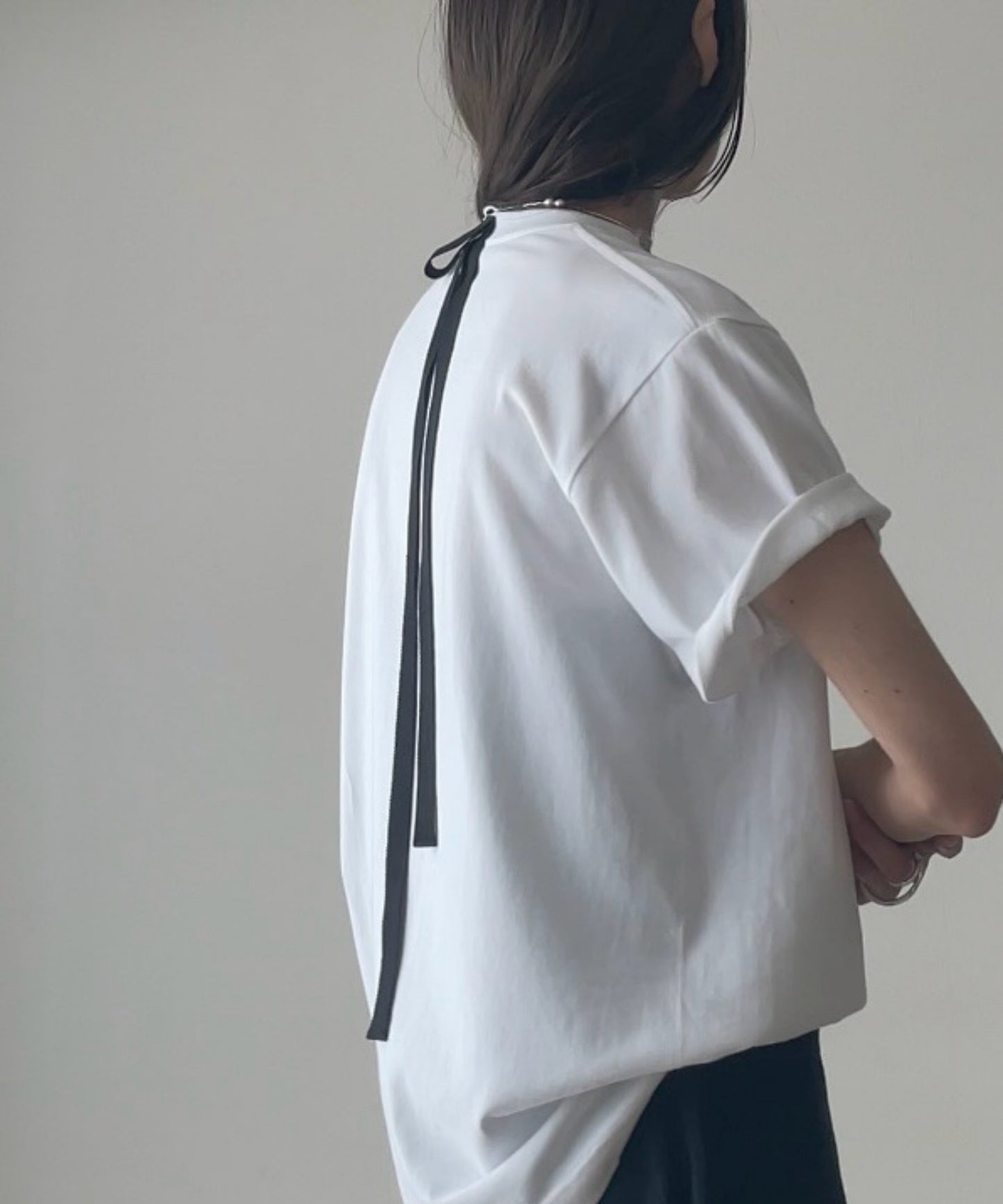 "Sunday" back tie Tee