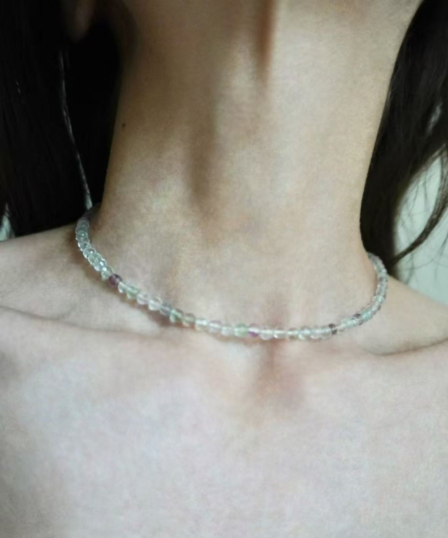 "Fluorite" stone necklace