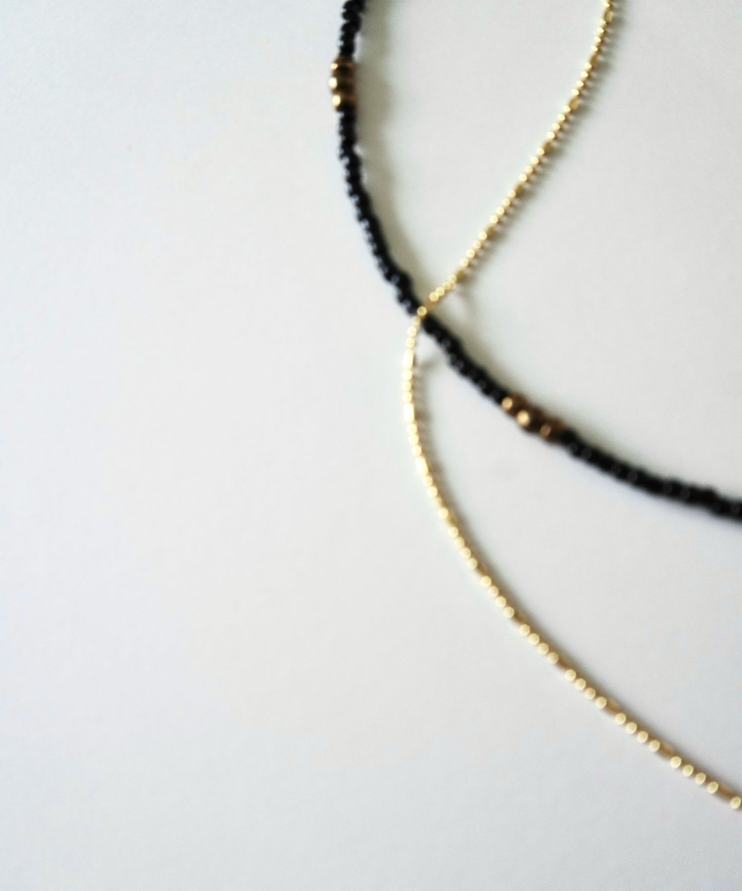 tiny beads & chain necklaces
