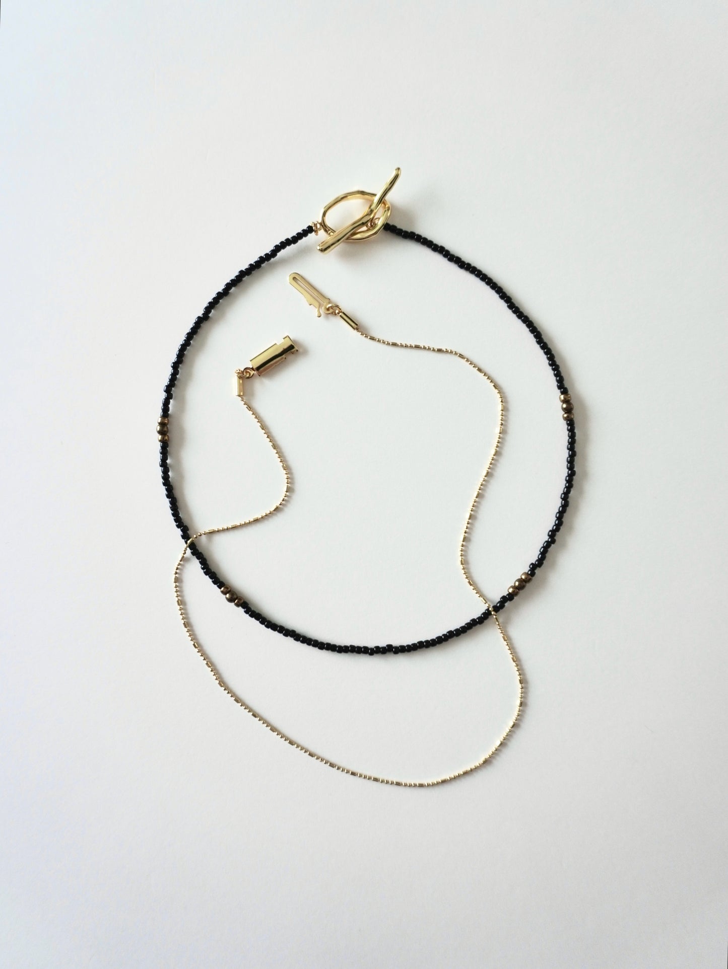 tiny beads & chain necklaces
