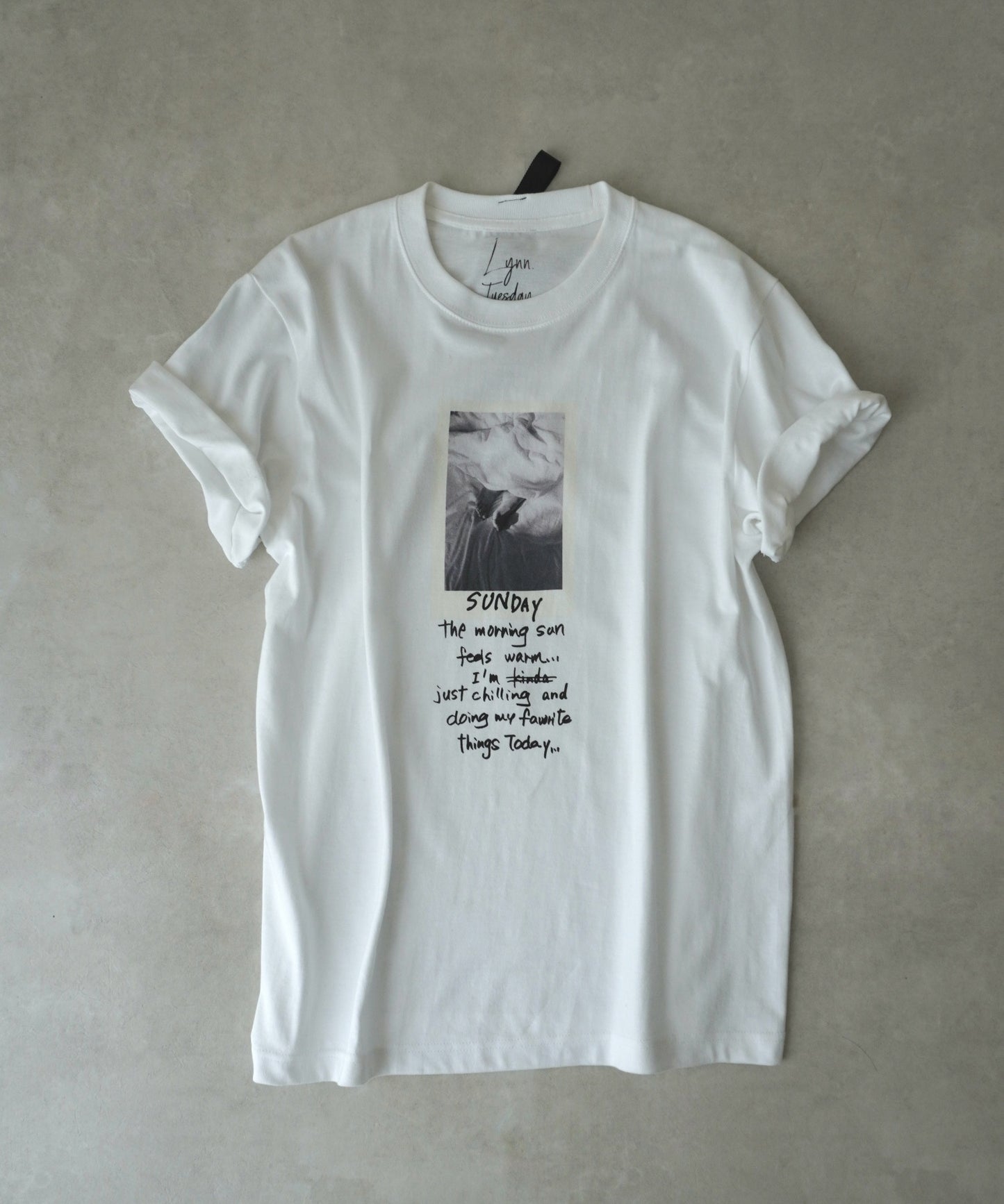 "Sunday" back tie Tee