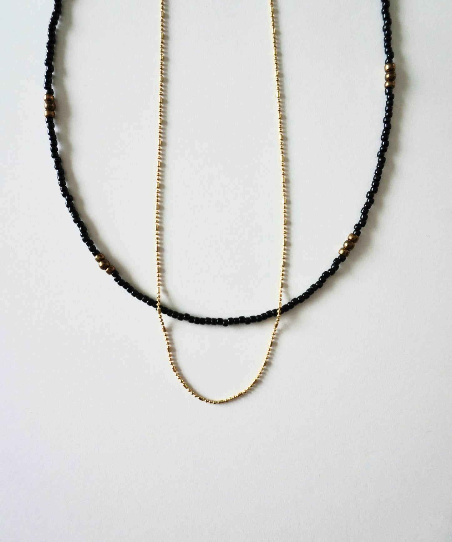 tiny beads & chain necklaces
