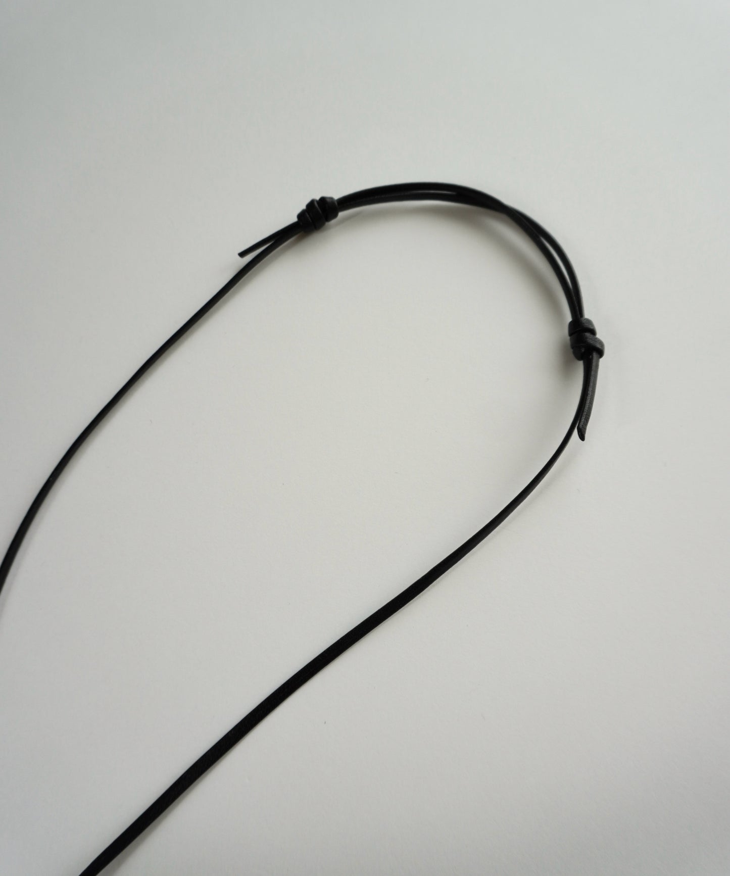 cow leather & tassel necklace