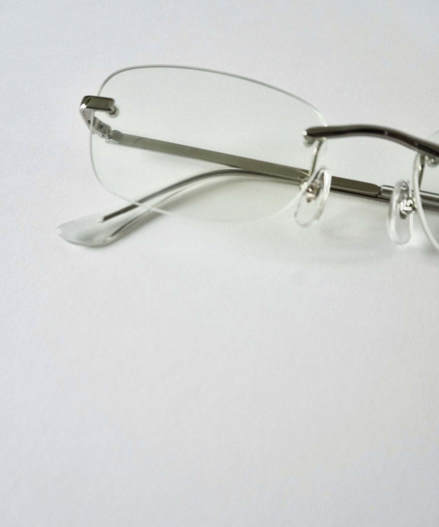 "friday" rimless eye glasses