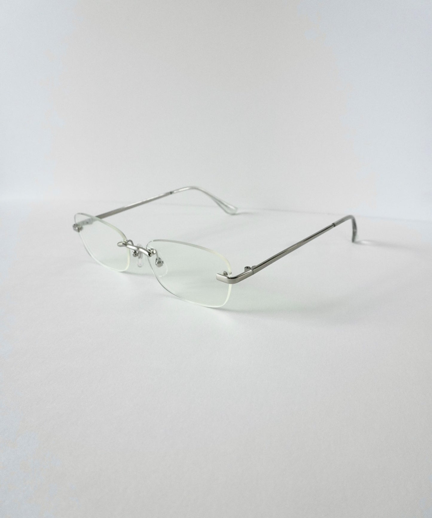 "friday" rimless eye glasses