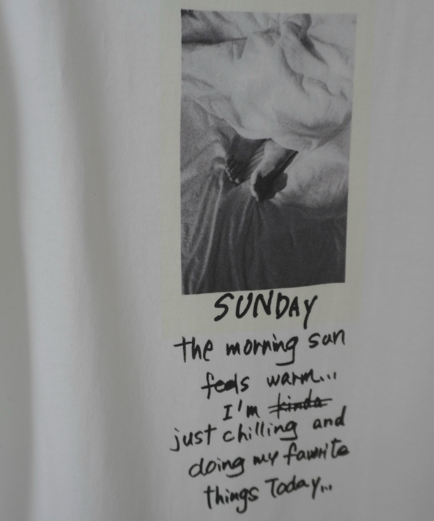"Sunday" back tie Tee