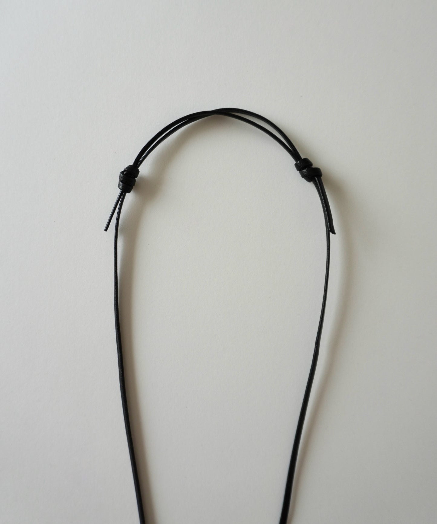 cow leather & tassel necklace