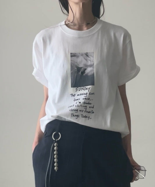 "Sunday" back tie Tee