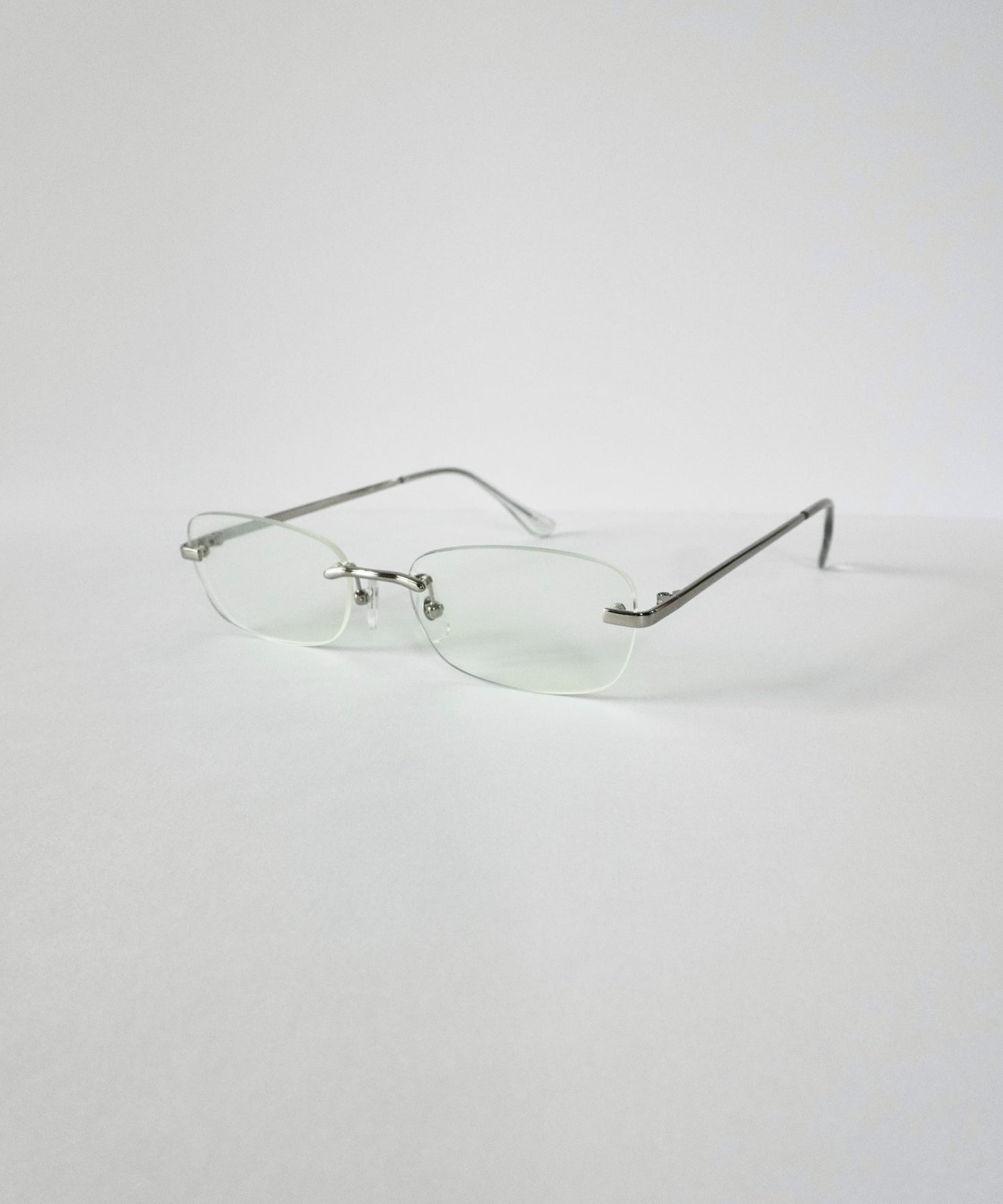 "friday" rimless eye glasses