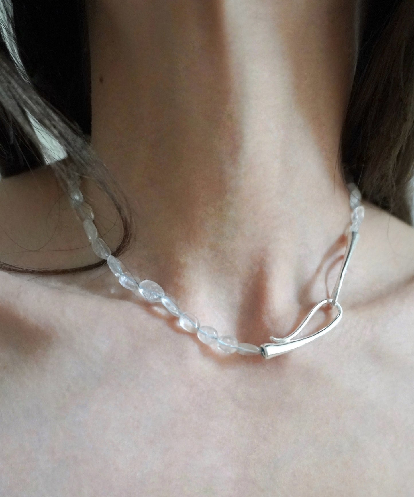 "Aquamarine" stone necklace