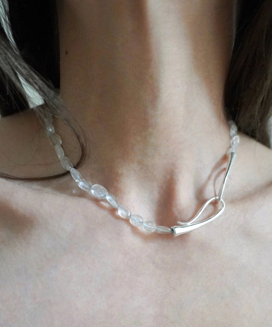 "Aquamarine" stone necklace
