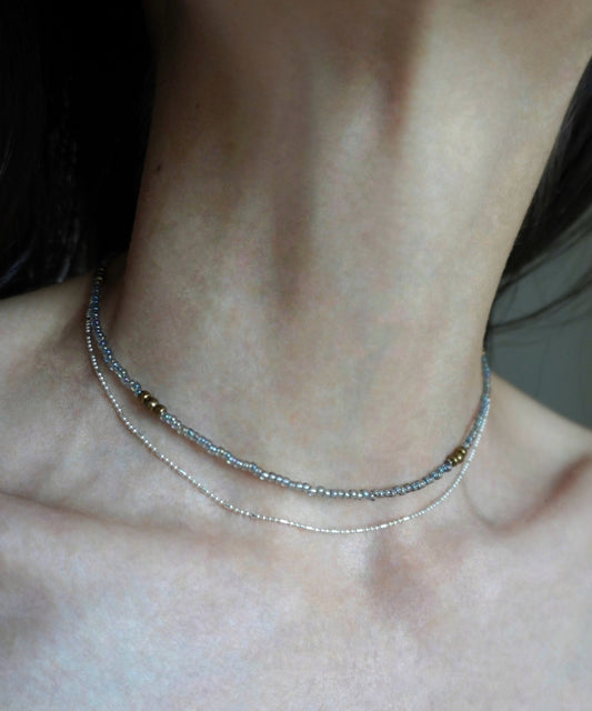 tiny beads & chain necklaces